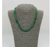 Бусы агат зеленый шар 8мм