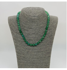 Бусы агат зеленый шар 8мм