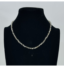 Бусы-чокер алмазное стекло раухтопаз 3*4мм