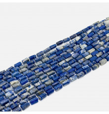 Нить лазурит синий цилиндр 7*13мм