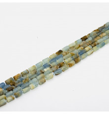 Нить кальцит голубой цилиндр 7*13мм