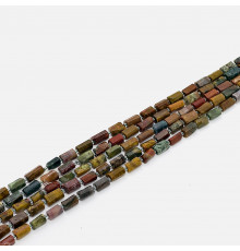 Нить яшма цилиндр 7*13мм