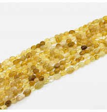 Нить цитрин желтый окат 8*15мм