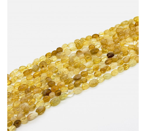 Нить цитрин желтый окат 8*15мм