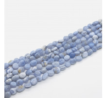 Нить сапфирин агат голубой окат 12*13мм