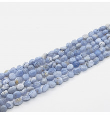 Нить сапфирин агат голубой окат 12*13мм