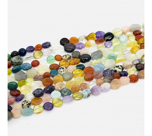 Нить самоцвет микс окат 13*15мм