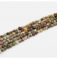 Нить кружевной агат окат 10*11мм