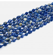 Нить лазурит синий окат 10*13мм