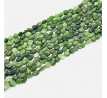 Нить нефрит канадский окат 7*12мм