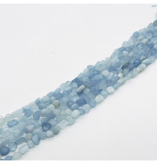 Нить аквамарин голубой окат 10*14мм
