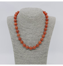 Бусы сердолик рыжий шар 12мм