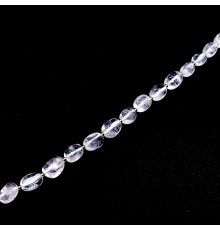 Нить горный хрусталь окат 10-11*15-17мм