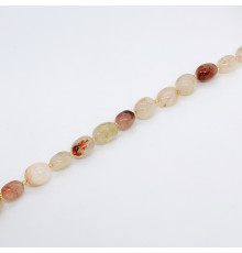 Нить кварц огненный окат 12-14*17-20мм