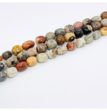 Нить окаменелый коралл окат 17*19мм