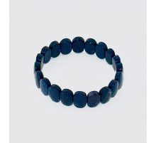 Браслет авантюрин синий синтетический овал грань 10*14мм