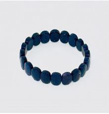 Браслет авантюрин синий синтетический овал грань 10*14мм