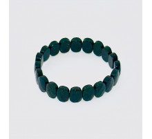 Браслет авантюрин зеленый синтетический овал грань 10*14мм