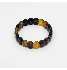 Браслет агат сардоникс овал грань 10*14мм
