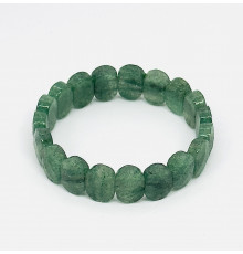 Браслет авантюрин зеленый овал грань 10*12мм