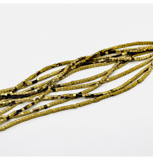Нить гематит темно золотой куб 3*3мм