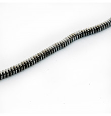 Нить гематит серебряный круг 10*10мм