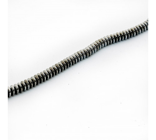 Нить гематит серебряный круг 10*10мм