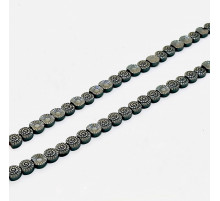 Нить гематит черный ракушка 10*10мм