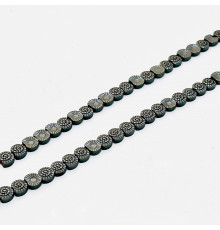 Нить гематит черный ракушка 10*10мм