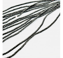 Нить гематит черный шар грань 4*4мм