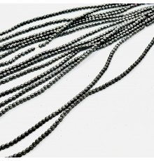 Нить гематит черный шар грань 4*4мм
