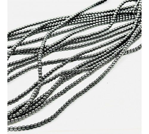 Нить гематит черный шар 4*4мм