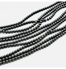 Нить гематит черный шар 6*6мм