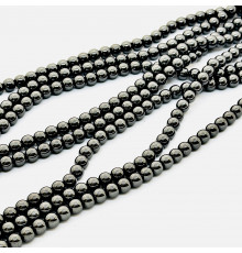 Нить гематит черный шар 8*8мм