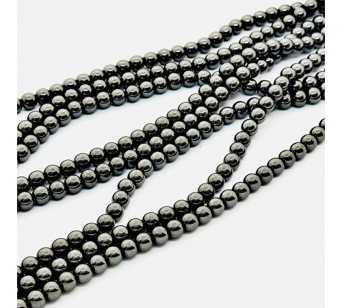 Нить гематит черный шар 8*8мм
