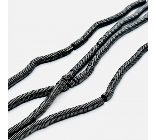 Нить гематит черный круг 8*8мм