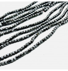 Нить гематит черный шестигранник 6*6мм