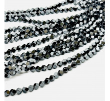 Нить гематит черный пятигранник 8*8мм