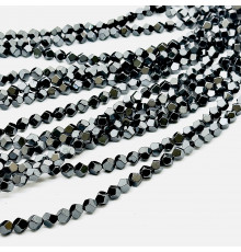 Нить гематит черный пятигранник 8*8мм