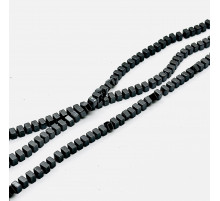 Нить гематит черный квадрат грань 5*6мм