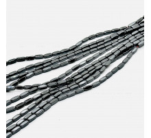 Нить гематит черный загругленный прямоугольник 4*10мм