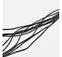 Нить гематит черный цилиндр грань 2*4мм