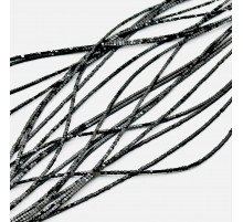 Нить гематит черный закругленный куб 1*1мм