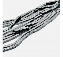 Нить гематит черный куб 6*6мм