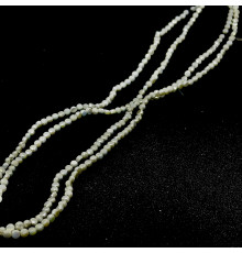 Нить алмазное стекло белый круг грань 4*4мм