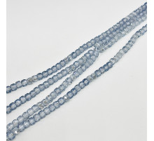 Нить алмазное стекло голубо-серый куб грань 6*6мм