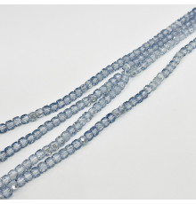 Нить алмазное стекло голубо-серый куб грань 6*6мм