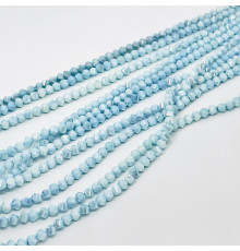 Нить алмазное стекло голубой биконус грань 5*5мм