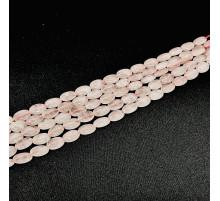 Нить кварц розовый овал 10*14мм