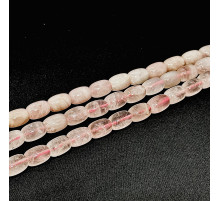 Нить кварц розовый бочонок 13*18мм